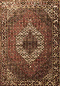 Medallion Brown Traditional Rug, tr1669brn