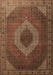 Medallion Brown Traditional Rug, tr1669brn