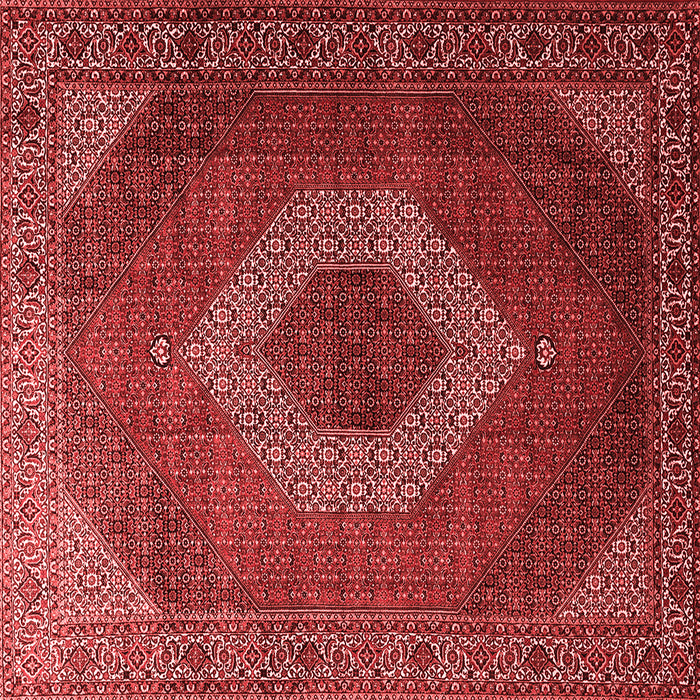 Machine Washable Medallion Red Traditional Rug, wshtr1669red