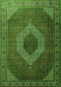 Medallion Green Traditional Rug, tr1669grn