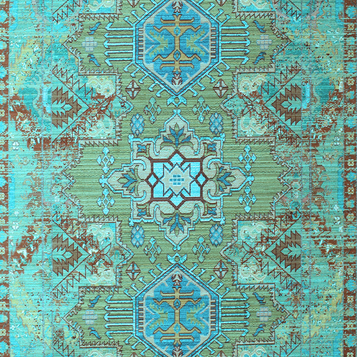 Machine Washable Persian Light Blue Traditional Rug, wshtr166lblu