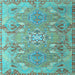 Square Persian Light Blue Traditional Rug, tr166lblu