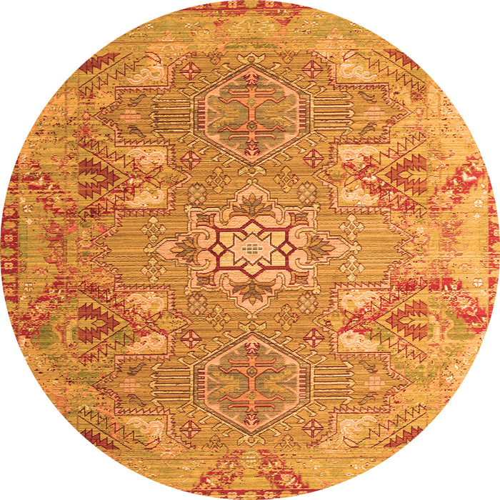Machine Washable Persian Orange Traditional Area Rugs, wshtr166org