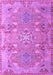 Machine Washable Persian Purple Traditional Area Rugs, wshtr166pur