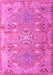 Machine Washable Persian Pink Traditional Rug, wshtr166pnk