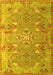 Machine Washable Persian Yellow Traditional Rug, wshtr166yw