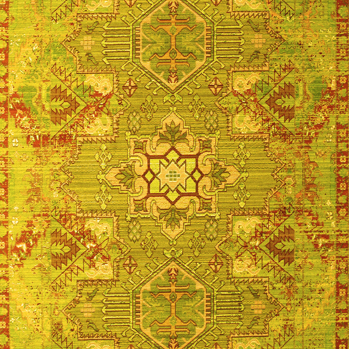 Machine Washable Persian Yellow Traditional Rug, wshtr166yw
