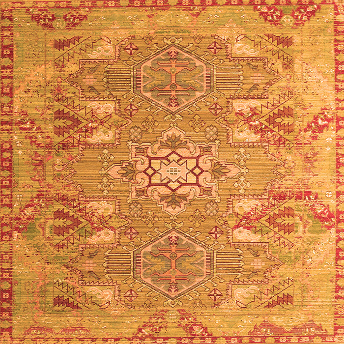 Serging Thickness of Persian Orange Traditional Rug, tr166org