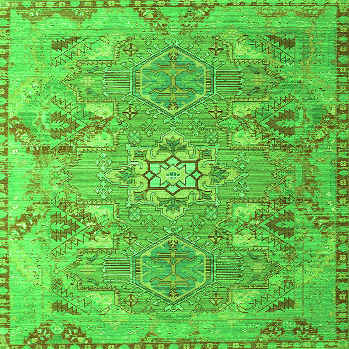 Serging Thickness of Persian Green Traditional Rug, tr166grn