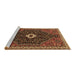 Sideview of Machine Washable Persian Brown Traditional Rug, wshtr1670brn