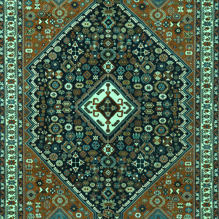 Machine Washable Persian Turquoise Traditional Area Rugs, wshtr1670turq