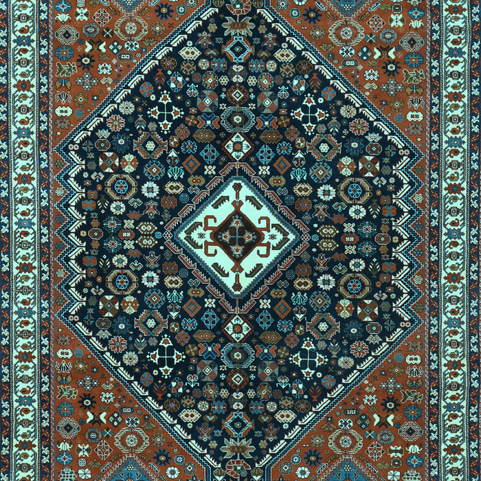 Machine Washable Persian Light Blue Traditional Rug, wshtr1670lblu