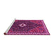 Sideview of Machine Washable Persian Pink Traditional Rug, wshtr1670pnk