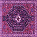 Square Persian Purple Traditional Rug, tr1670pur