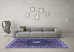 Machine Washable Persian Blue Traditional Rug in a Living Room, wshtr1670blu