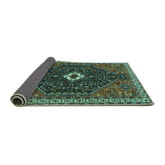 Sideview of Persian Turquoise Traditional Rug, tr1670turq