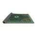 Sideview of Persian Turquoise Traditional Rug, tr1670turq