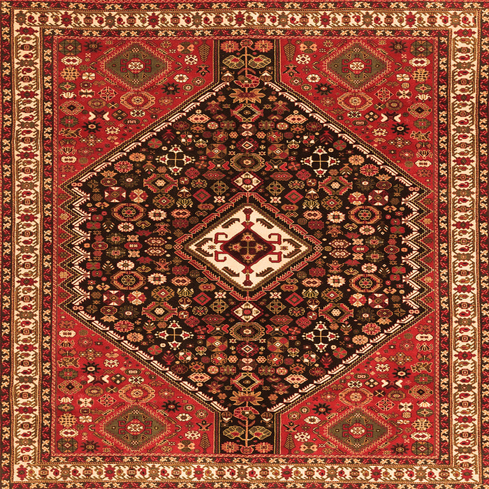 Serging Thickness of Persian Orange Traditional Rug, tr1670org