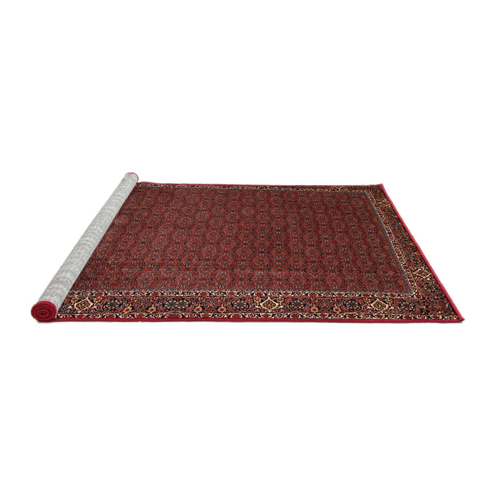Sideview of Machine Washable Traditional Sienna Brown Rug, wshtr1671