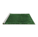 Sideview of Machine Washable Persian Emerald Green Traditional Area Rugs, wshtr1671emgrn