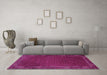 Machine Washable Persian Pink Traditional Rug in a Living Room, wshtr1671pnk