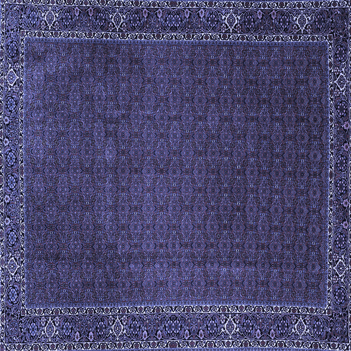 Square Persian Blue Traditional Rug, tr1671blu