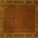 Square Persian Yellow Traditional Rug, tr1671yw