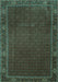 Persian Turquoise Traditional Rug, tr1671turq