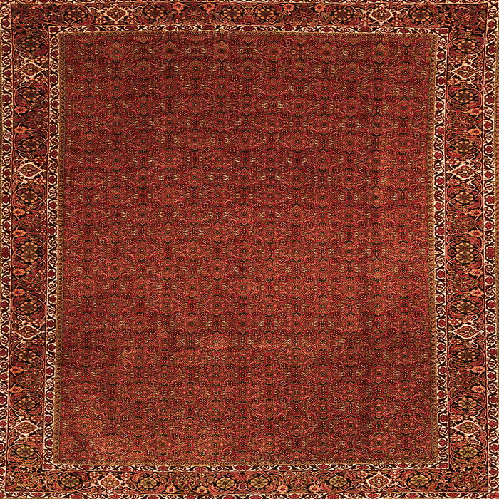 Serging Thickness of Persian Orange Traditional Rug, tr1671org