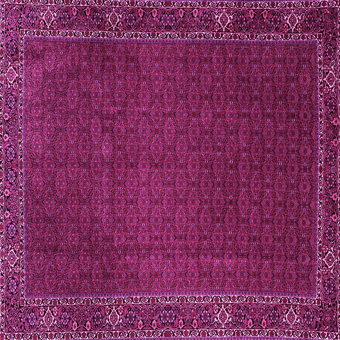 Square Machine Washable Persian Pink Traditional Rug, wshtr1671pnk