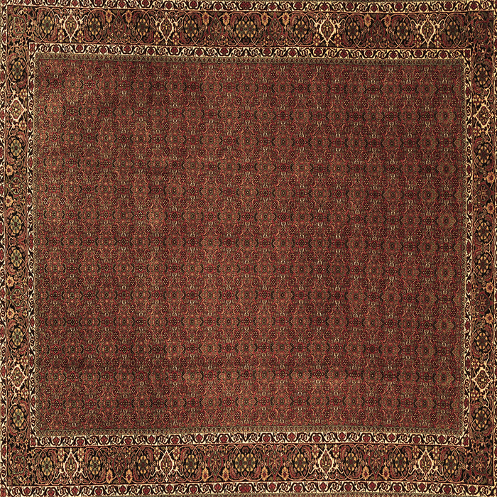 Square Machine Washable Persian Brown Traditional Rug, wshtr1671brn