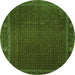 Machine Washable Persian Green Traditional Area Rugs, wshtr1671grn