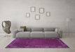 Machine Washable Persian Purple Traditional Area Rugs in a Living Room, wshtr1671pur