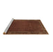 Sideview of Machine Washable Persian Brown Traditional Rug, wshtr1671brn