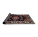 Sideview of Traditional Dark Almond Brown Persian Rug, tr1672