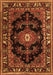 Serging Thickness of Machine Washable Persian Orange Traditional Area Rugs, wshtr1672org