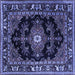 Square Persian Blue Traditional Rug, tr1672blu