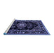 Sideview of Machine Washable Persian Blue Traditional Rug, wshtr1672blu