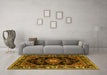 Machine Washable Persian Yellow Traditional Rug in a Living Room, wshtr1672yw