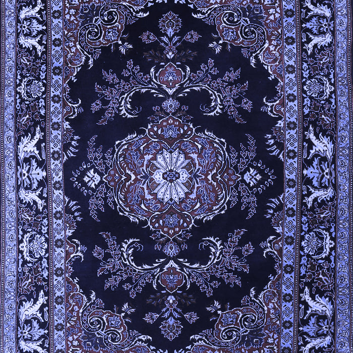 Machine Washable Persian Blue Traditional Rug, wshtr1672blu
