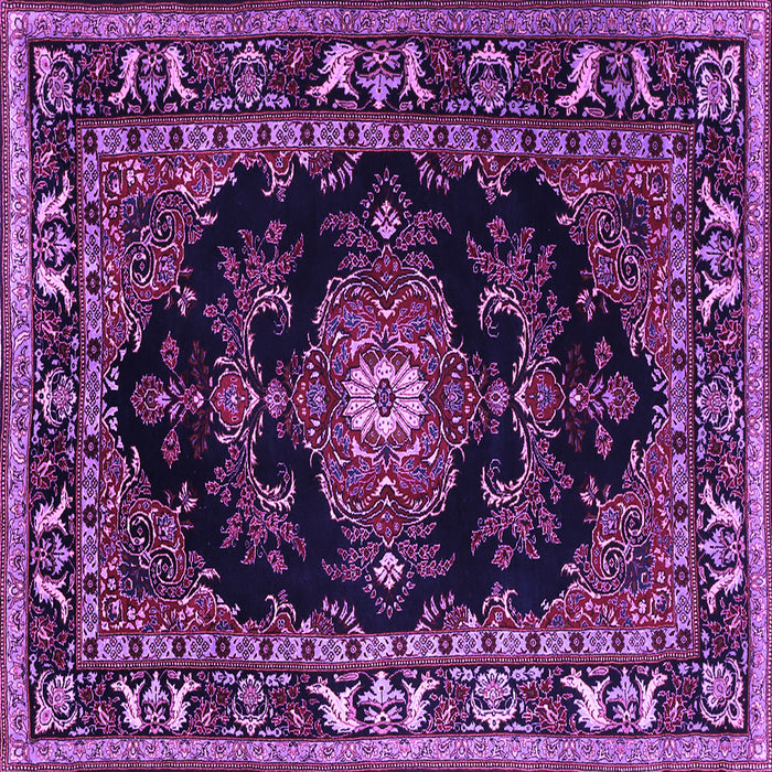 Square Persian Purple Traditional Rug, tr1672pur
