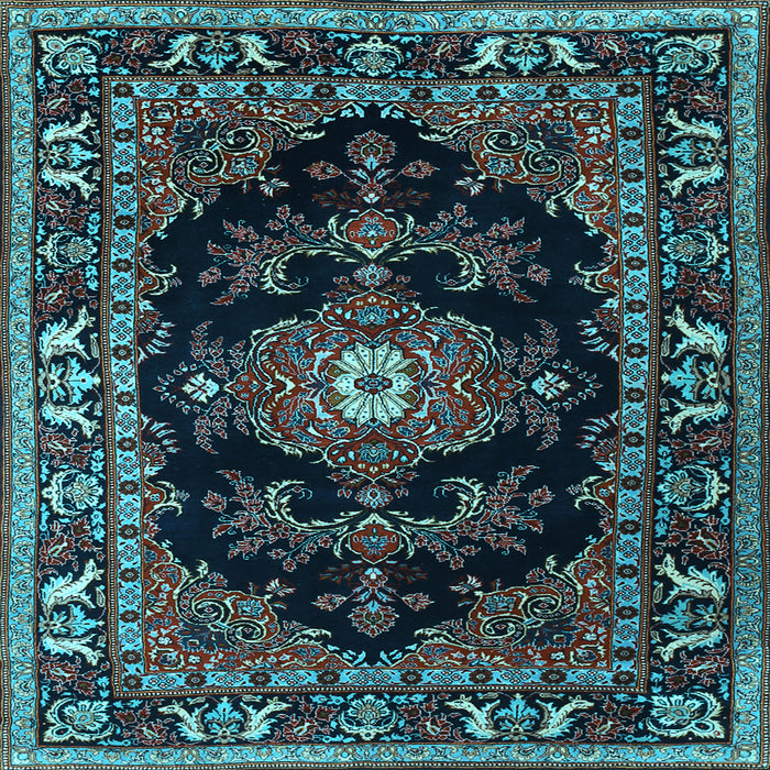 Square Persian Light Blue Traditional Rug, tr1672lblu