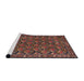 Sideview of Machine Washable Traditional Dark Almond Brown Rug, wshtr1673