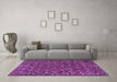 Machine Washable Persian Purple Traditional Area Rugs in a Living Room, wshtr1673pur