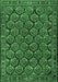 Machine Washable Persian Emerald Green Traditional Area Rugs, wshtr1673emgrn