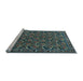 Sideview of Machine Washable Persian Light Blue Traditional Rug, wshtr1673lblu