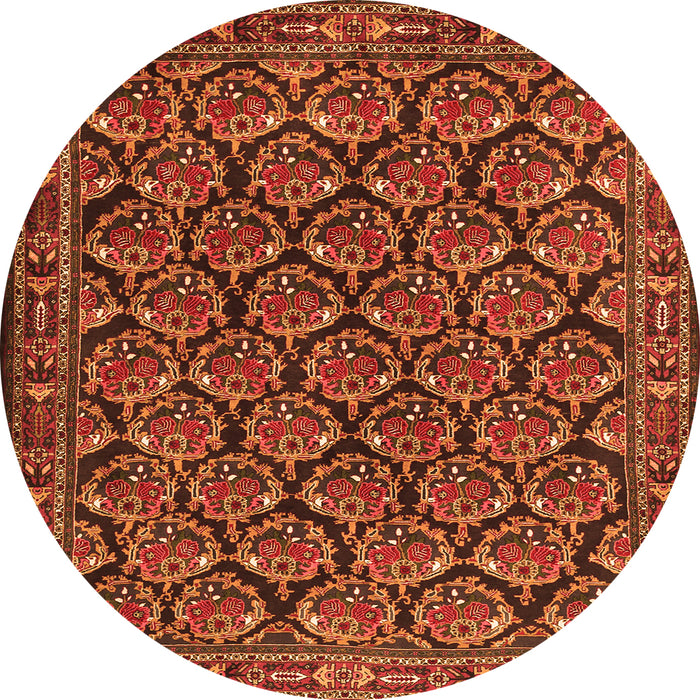 Square Persian Orange Traditional Rug, tr1673org