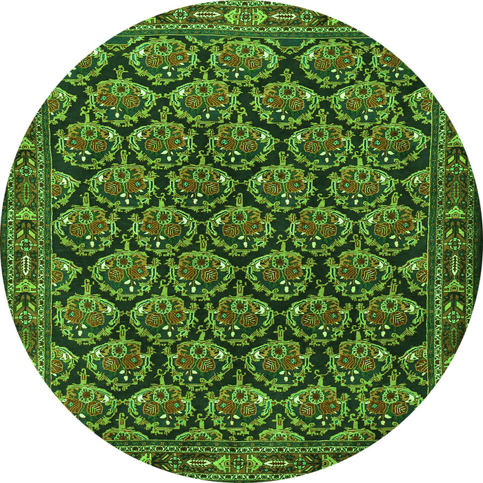 Machine Washable Persian Green Traditional Area Rugs, wshtr1673grn