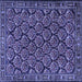 Square Persian Blue Traditional Rug, tr1673blu
