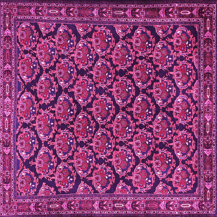 Square Persian Pink Traditional Rug, tr1673pnk